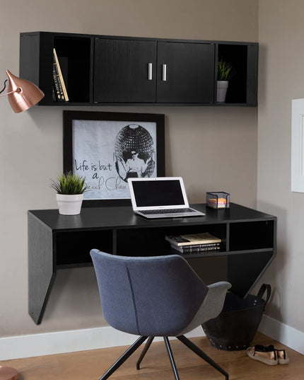 Bureau d'ordinateur mural flottant