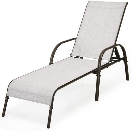 Giantex Adjustable Patio Chaise Lounge, Outdoor Folding Lounge Recliner Chairs