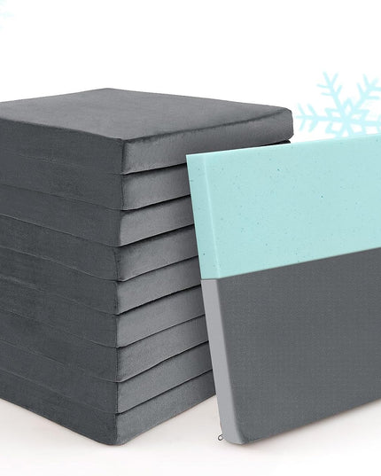 Giantex 10 Pack Gel Memory Foam Chair Cushions, 18" x 18" x 2" Square Floor Seat Cushions