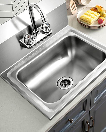 Giantex Stainless Steel Hand Washing Sink, 17" x 15" - Giantexus