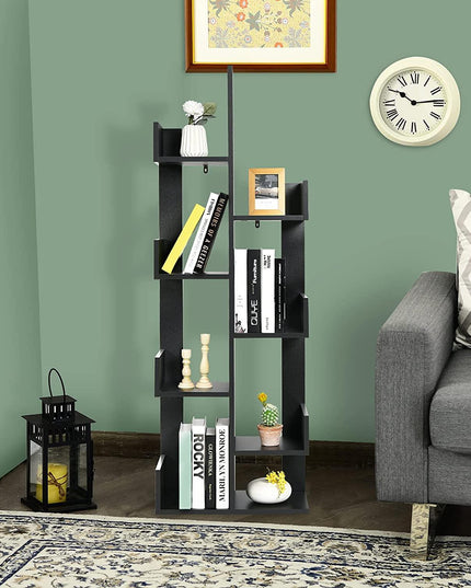 Wooden Bookcase, Tree-Shaped Modern Display Bookshelf - Giantexus