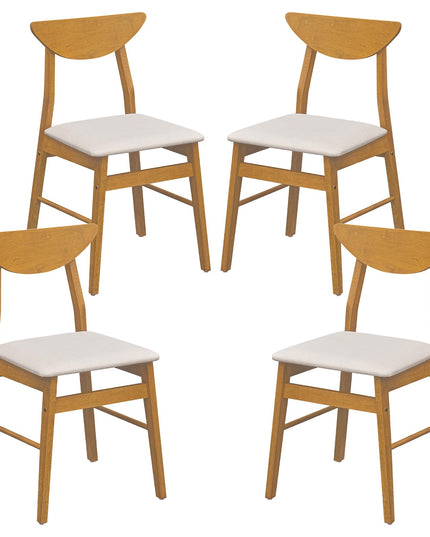 GIANTEX Upholstered Dining Chairs Set of 2/4 w/ Comfortable Upholstered Seat