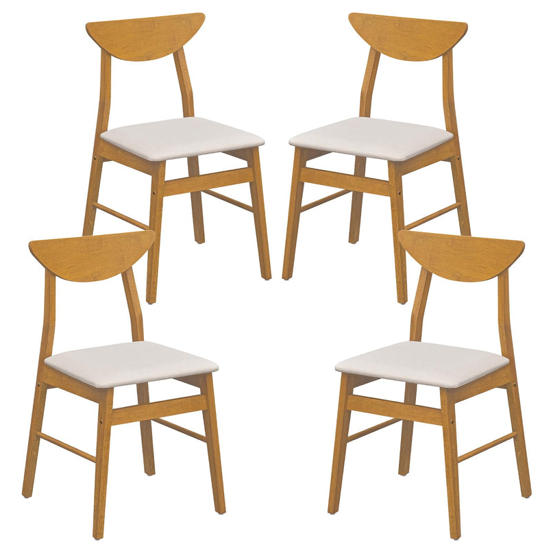 GIANTEX Upholstered Dining Chairs Set of 2/4 w/ Comfortable Upholstered Seat