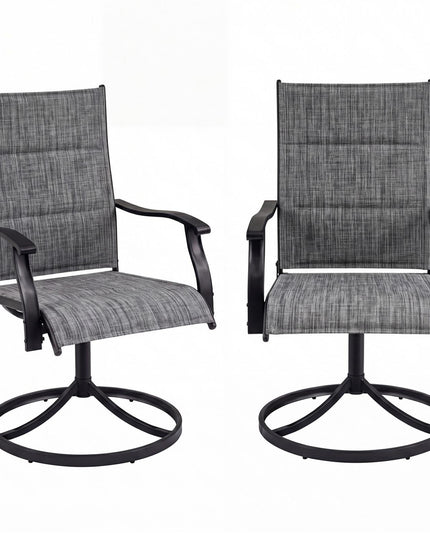 Giantex Patio Swivel Chairs Set of 2/4 w/Padded Seat & High Back