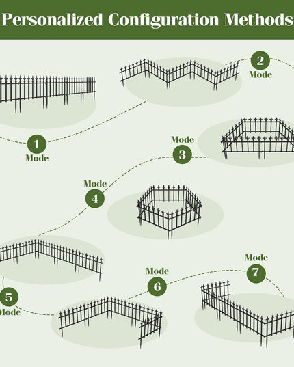 Giantex 5/10 Panels Decorative Metal Garden Fence