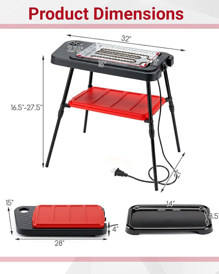 Giantex 2-in-1 Electric Grill and Griddle Indoor Outdoor
