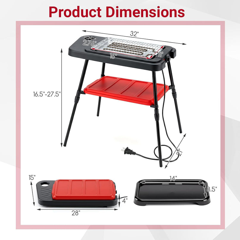 Giantex 2-in-1 Electric Grill and Griddle Indoor Outdoor