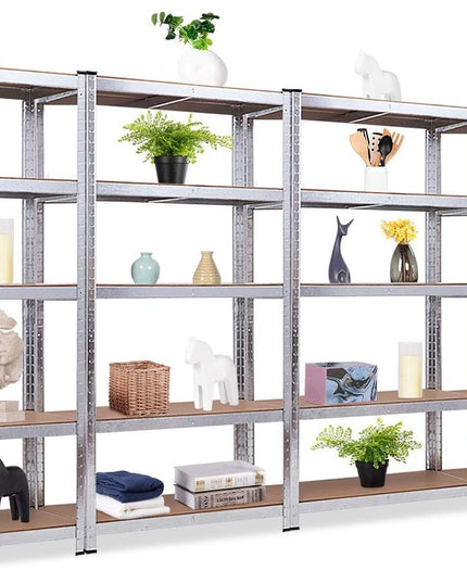 Giantex Shelving Rack Storage Shelf Steel Garage Utility Rack 5-Shelf Adjustable Shelves