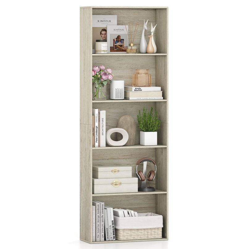 Bibliothèque à 5 niveaux Giantex pour salon, chambre, bureau à domicile