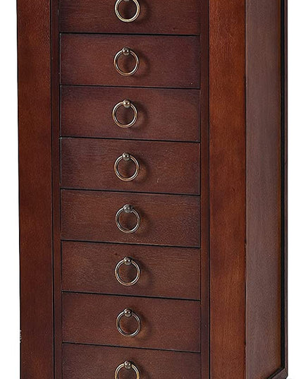 Jewelry Cabinet with Top Compartment Bedroom Armoire with Large Storage