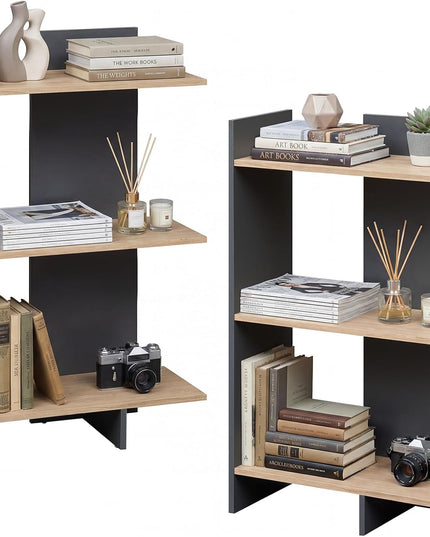 Étagère de rangement ouverte en bois à 3 niveaux Giantex avec kit anti-basculement