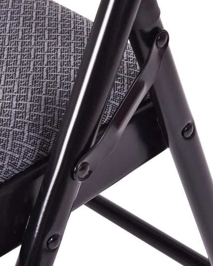 4-Pack Folding Chairs with Metal Frame and Fabric Upholstered Padded Seat - Giantexus