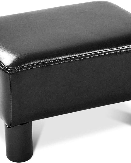 Giantex 16" Small Footstool PU Leather Ottoman Footrest Modern