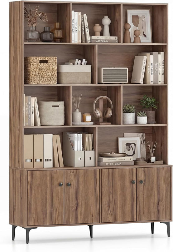 Giantex 68.5" Tall Bookcases and Bookshelves with 2 Doors