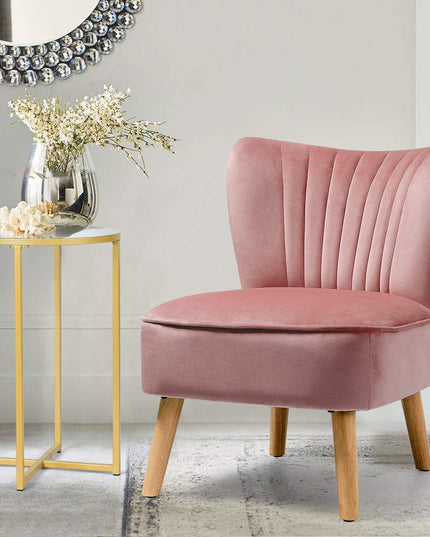 Velvet Accent Chair, Upholstered Modern Sofa Chair - Giantexus