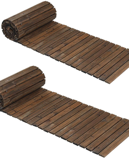 Giantex 12 FT Wooden Garden Pathway with Non-Slip Surface (1/2)