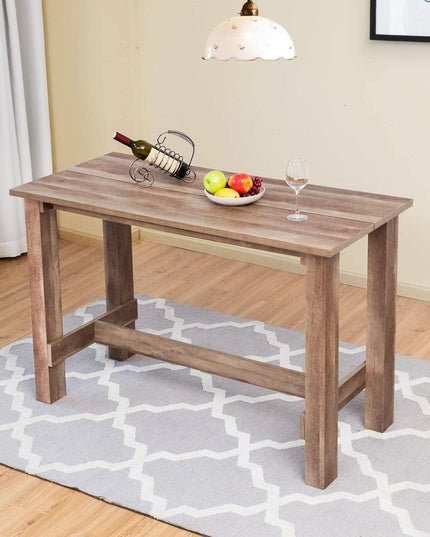 Counter Height Dining Table, 55 H Rectangular Counter Table - Giantexus