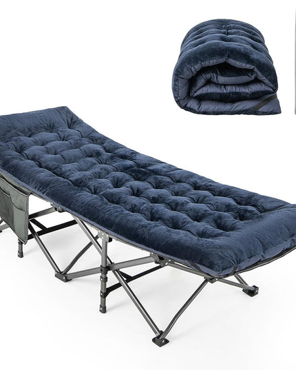 Giantex Folding Camping Cot with Pad, Heavy Duty Sleeping Cots with Carry Bag
