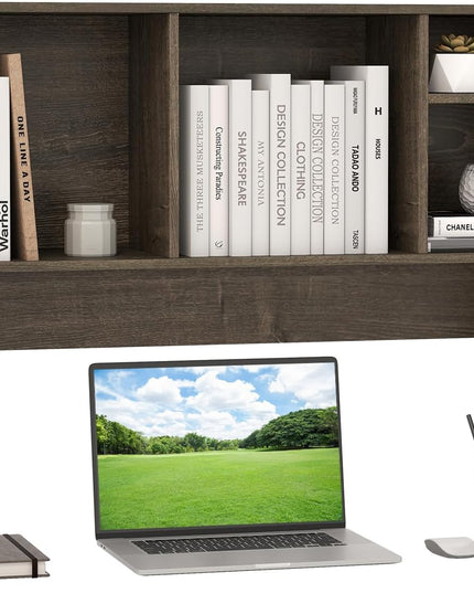 Giantex Desktop Bookshelf, Countertop Storage Hutch with 4 Shelves for Computer Desk, Dressing Tabletop Display Rack