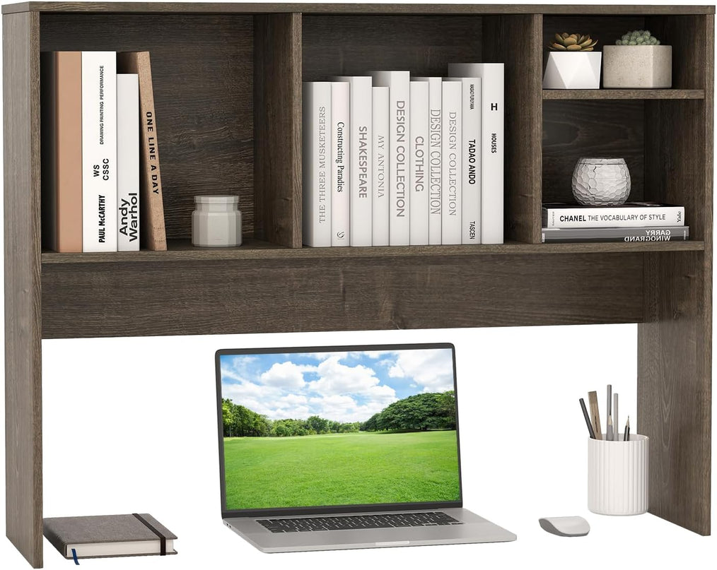 Giantex Desktop Bookshelf, Countertop Storage Hutch with 4 Shelves for Computer Desk, Dressing Tabletop Display Rack