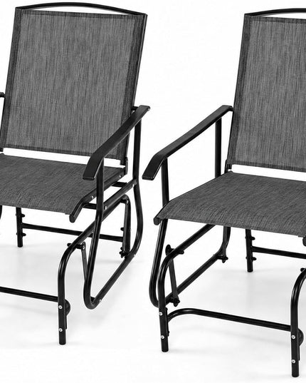 GIANTEX Patio Gliding Chair w/Metal Frame (1/2)