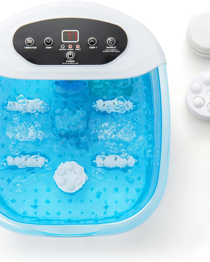 Giantex Foot Spa with Heat and Massage - Feet Bath Soak Tub w/Bubble, Vibration, Removable Pedicure Stone
