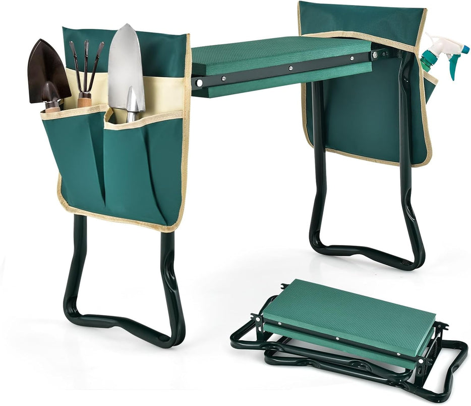 Giantex Garden Kneeler & Seat Folding Gardening Stool Holds 330 LBS
