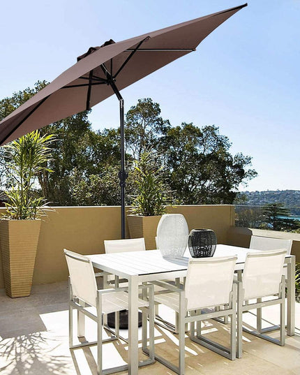 Giantex 9ft Patio Umbrella Outdoor, Market Table Umbrella w/ Push Button Tilt and Crank - Giantexus