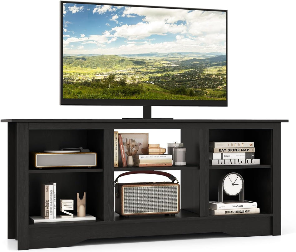 Giantex 58" TV Stand for Living Room 65" TV - Fireplace TV Cabinet for 18" Electric Fireplace (Not Included)