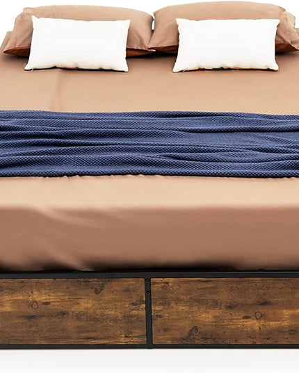 Giantex Metal Bed Frame with 4 Drawers