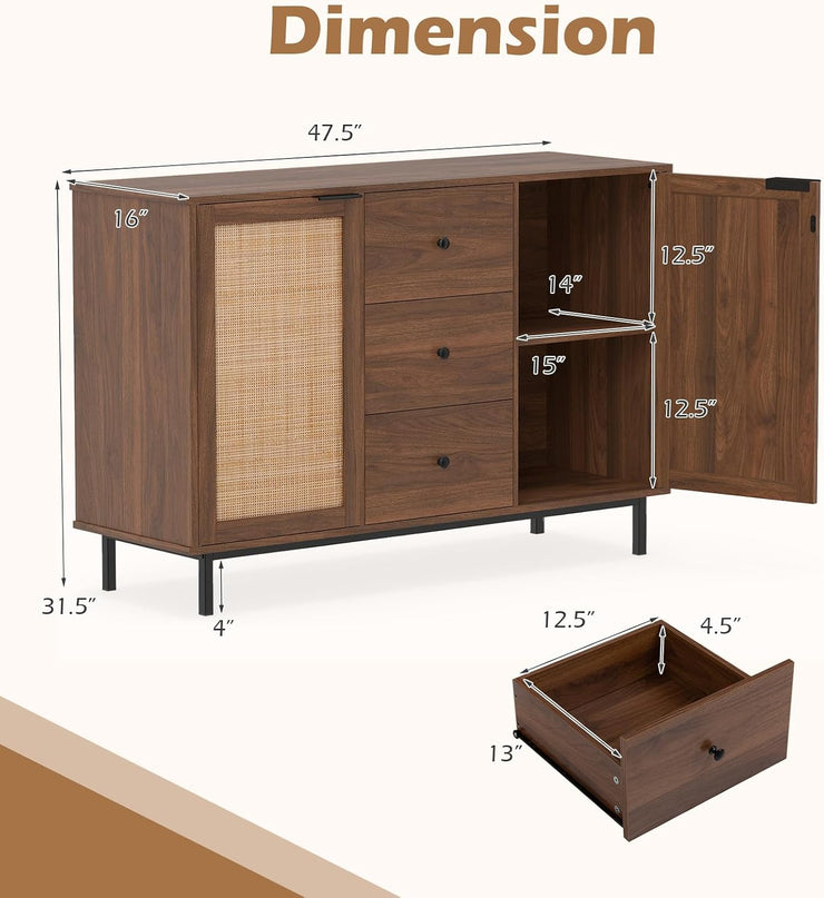 Giantex 47.5" Sideboard Buffet Cabinet with Storage