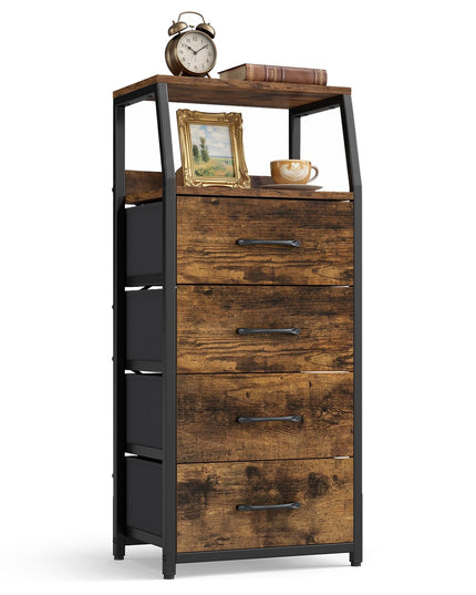 GIANTEX Tall Dresser with 4/5 Fabric Drawers & Metal Frame for Living Room (1/2)