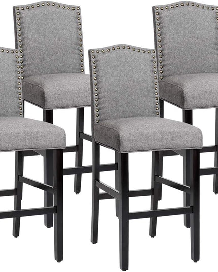 Counter Height Dining Side Barstools, w/ Thick Cushion