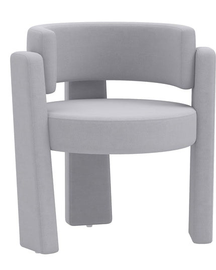 GIANTEX Modern Velvet Barrel Accent Chair with Thick Seat (1/2)
