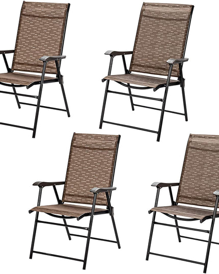 2-Pack Patio Dining Chairs, Portable Folding Chairs