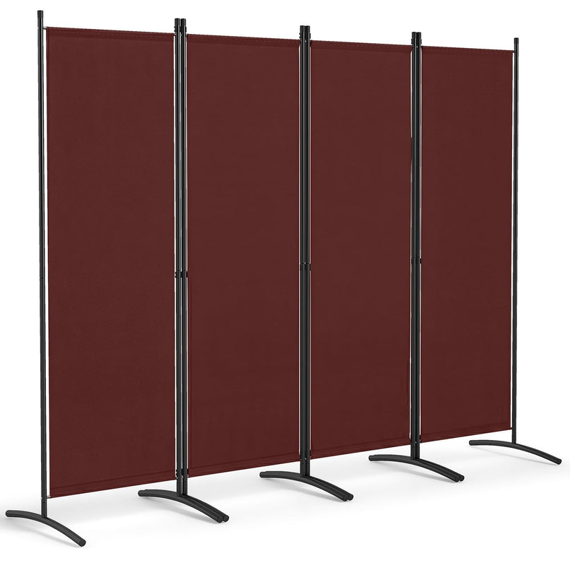 Giantex 4 Panel Room Divider, 5.6Ft Folding Screen, Home Office Freestanding Tall Partition