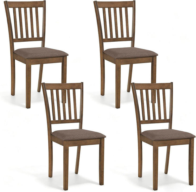 Giantex Wood Slat-Back Design Kitchen Chairs (2/4)
