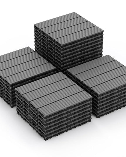 Giantex Interlocking Deck Tiles 18/36 Pack - 12 x 12 in Composite Outdoor Flooring Covering All Weather Use