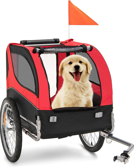 Giantex Dog Bike Trailer Pet Stroller, Small Medium Dog Bicycle Trailer Carrier Wagon