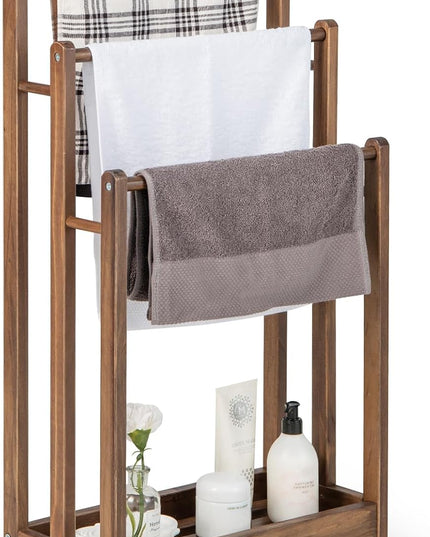 Giantex Towel Rack for Bathroom - 3 Tier Freestanding Towel Racks with Storage Shelf