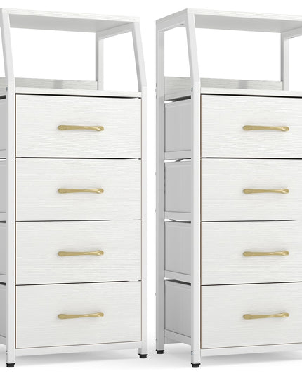 GIANTEX Tall Dresser with 4/5 Fabric Drawers & Metal Frame for Living Room (1/2)