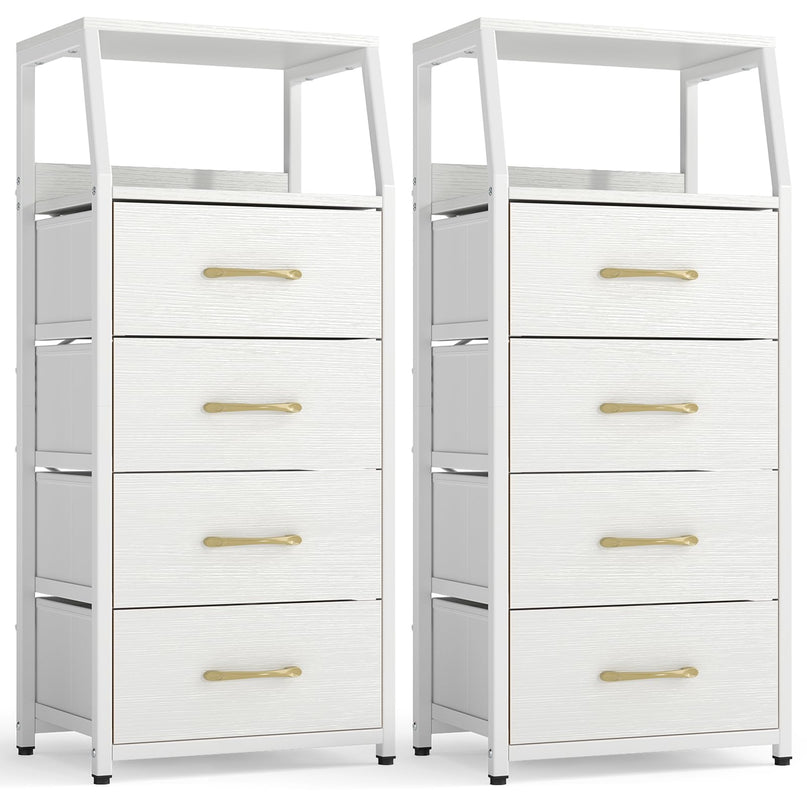 GIANTEX Tall Dresser with 4/5 Fabric Drawers & Metal Frame for Living Room (1/2)