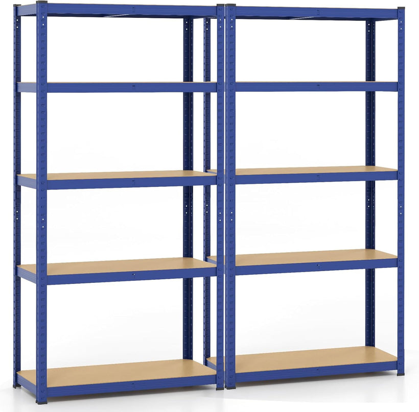 Giantex 5-Tier Storage Utility Shelves, 2000 LBS Total Load Capacity, Metal Garage Shelving Unit