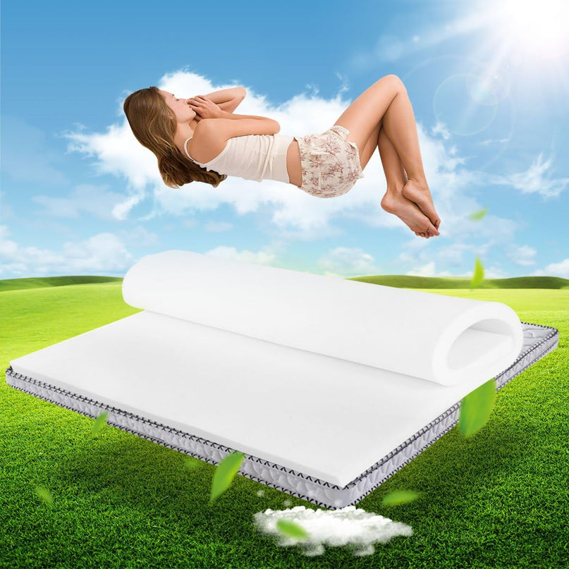 Giantex King Size White 45D Memory Sponge Memory Foam Mattress Pad Bed Topper