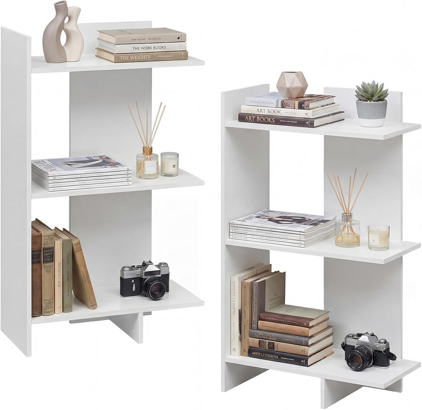 Étagère de rangement ouverte en bois à 3 niveaux Giantex avec kit anti-basculement