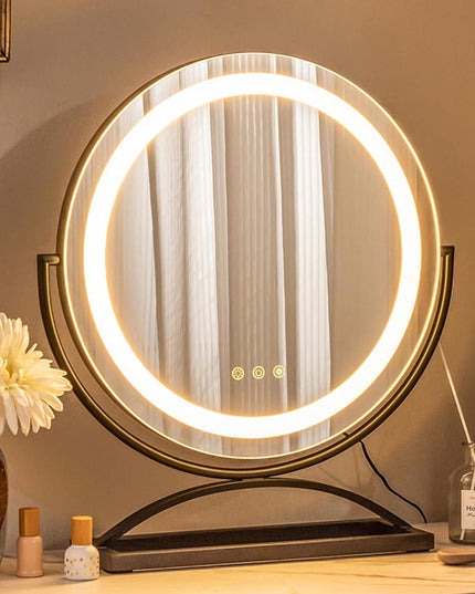 CHARMAID LED Makeup Mirror, 16 inch Lighted Vanity Mirror with Lights, 3 Color Lighting Modes
