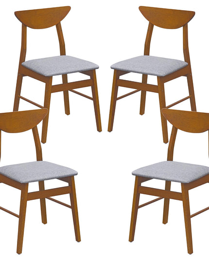 GIANTEX Upholstered Dining Chairs Set of 2/4 w/ Comfortable Upholstered Seat