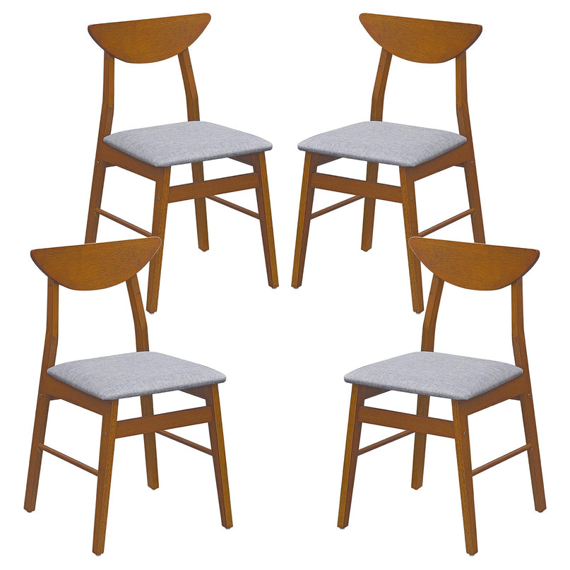 GIANTEX Upholstered Dining Chairs Set of 2/4 w/ Comfortable Upholstered Seat