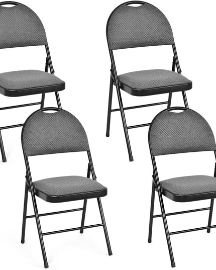 6 PCS Folding Chairs Set Portable Backrest Chair