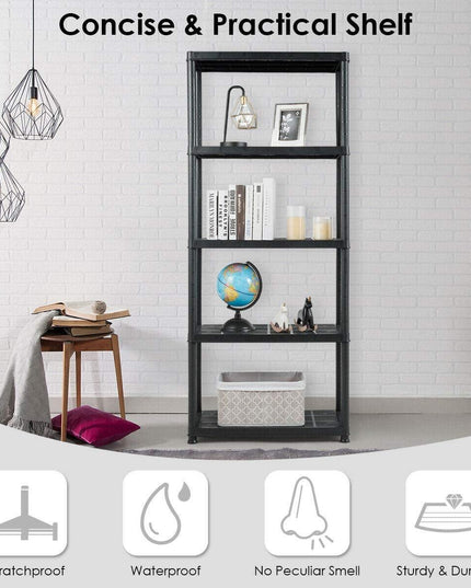 2 Pieces 5-Tier Ventilated Shelving Storage Rack - Giantexus